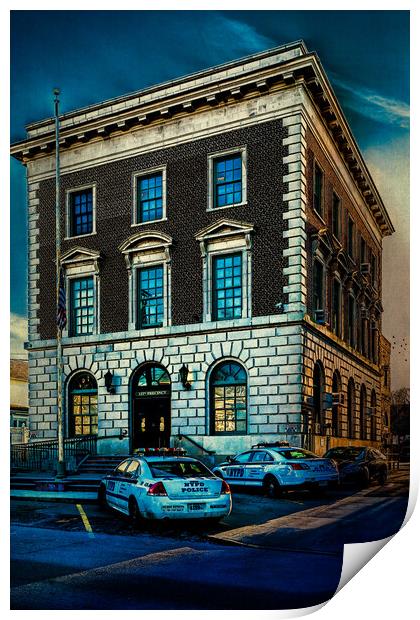 Tottenville NYPD Precinct Print by Chris Lord