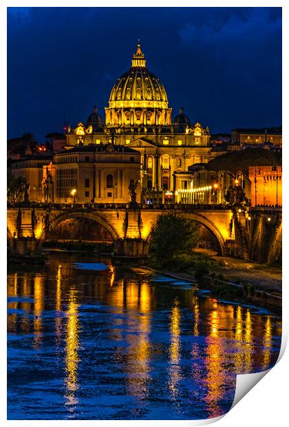 The Vatican At Night Print by Chris Lord