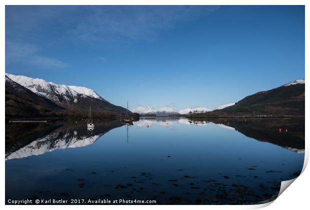 Reflections of Loch Leven Print by Karl Butler