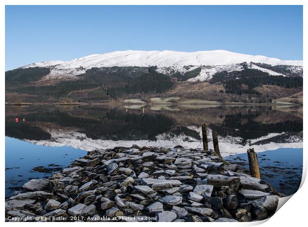 Reflections of Loch Leven Print by Karl Butler