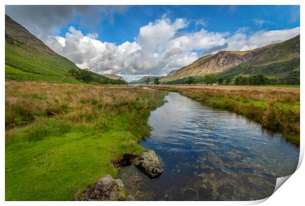 Buttermere  lake district cumbria Print by Eddie John