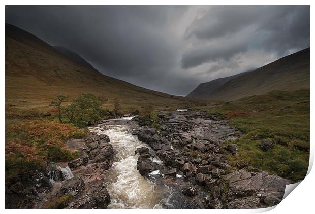 River Etive Scotland Print by Eddie John