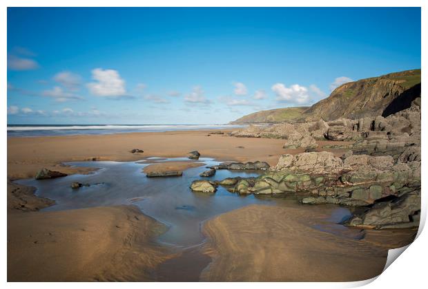 Sandymouth bay Cornwall Print by Eddie John