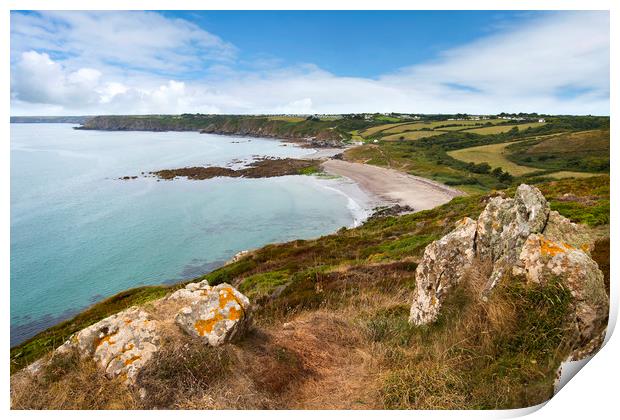 Kennack sands Cornwall Print by Eddie John