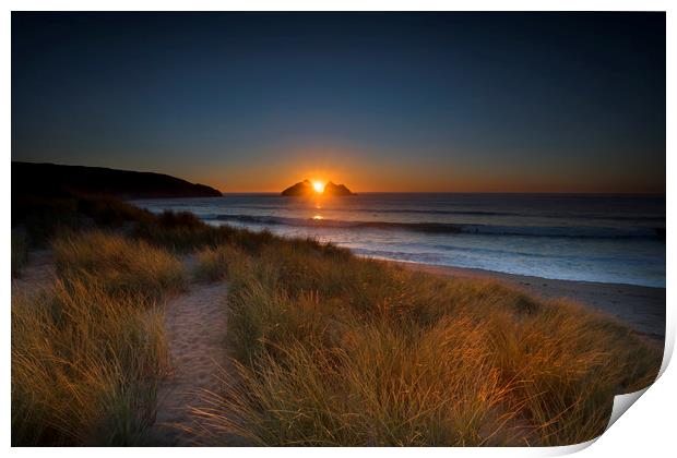 Cornwall sunset  Print by Eddie John