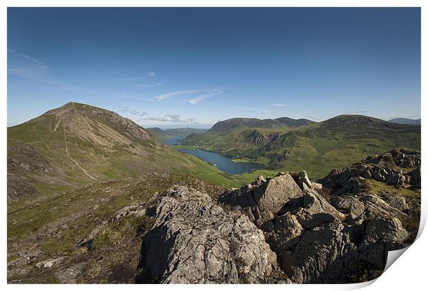 Buttermere from Haystacks Print by Eddie John