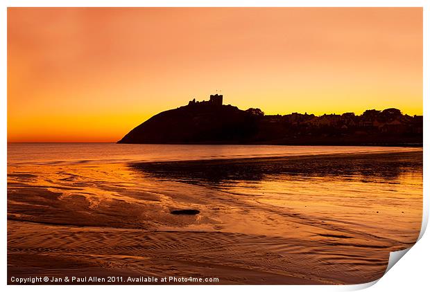 Criccieth Castle Print by Jan Allen