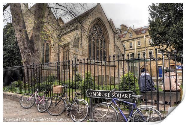 Pembroke Square - Oxford Print by Victoria Limerick