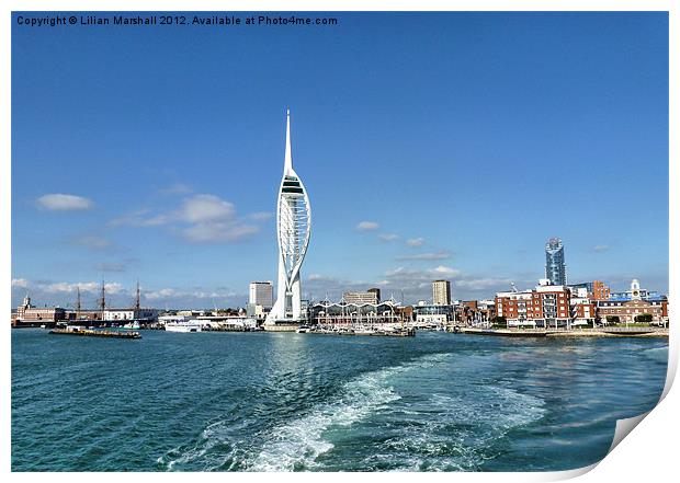 Leaving Portsmouth Harbour Print by Lilian Marshall