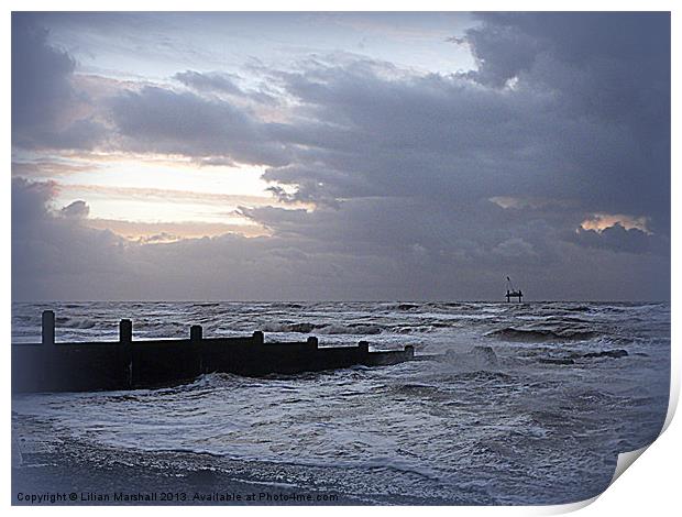 Wild Cleveleys Print by Lilian Marshall