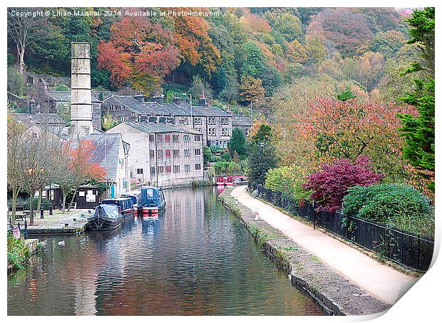  Autumn at Hebden. Print by Lilian Marshall