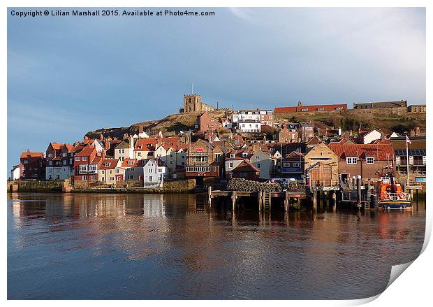  East Cliff Whitby. Print by Lilian Marshall