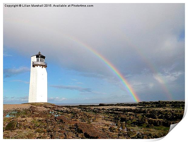  Southerness Lighthouse.  Print by Lilian Marshall