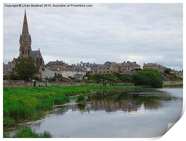 Kelso- Scotland.  Print by Lilian Marshall