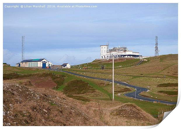 Great Orme Summit Complex and Visitor Centre.  Print by Lilian Marshall