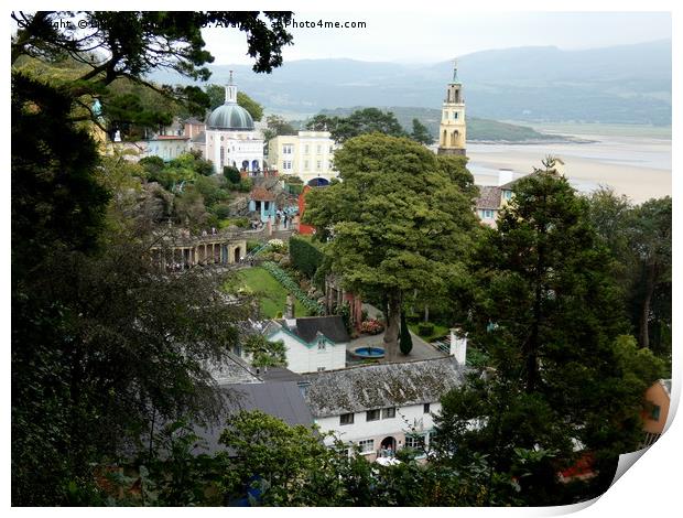 Portmeirion  Print by Lilian Marshall