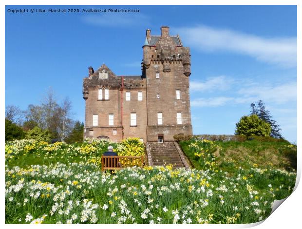 Spring at Brodick Castle, Print by Lilian Marshall