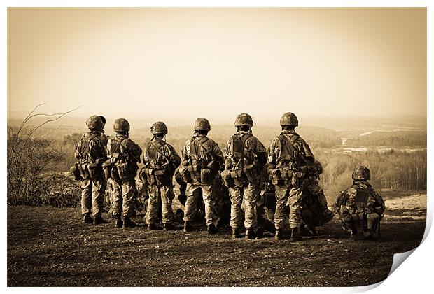Soldiers on a hill Print by Andy McKenna