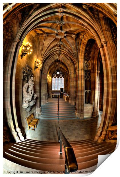 John Rylands Library Manchester Print by Sandra Pledger