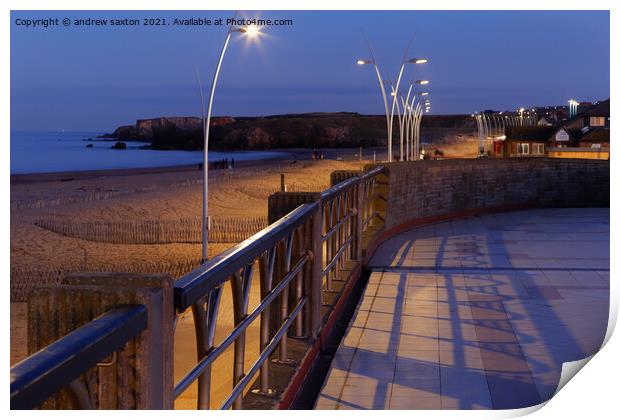 Beach side Print by andrew saxton