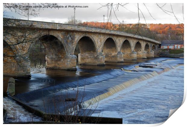 Waters bridge Print by andrew saxton