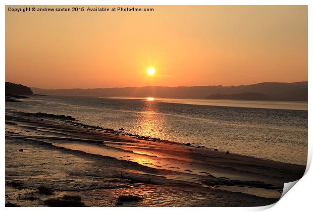  ARNSIDE SUNSET Print by andrew saxton