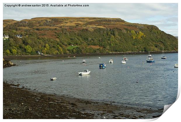  PORTREE HARBOUR  Print by andrew saxton