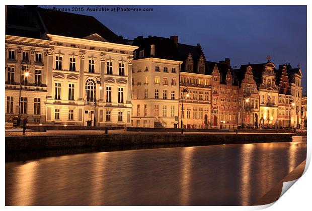  WHITE BUILDINGS  Print by andrew saxton