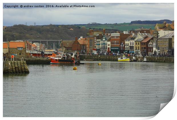 WHITBY BY THE SEA Print by andrew saxton