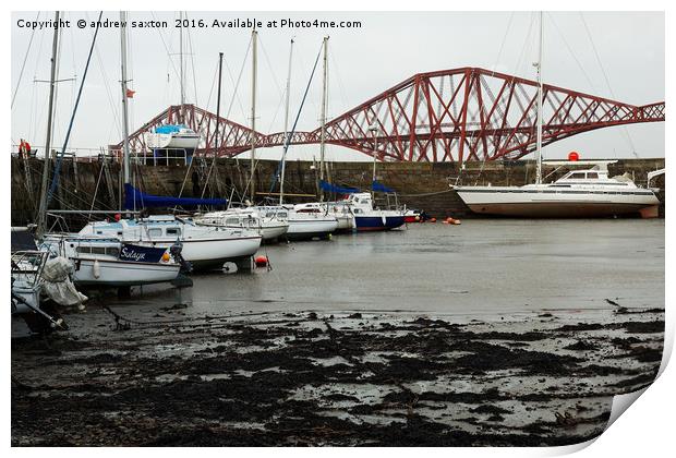 QUEENSFERRY HARBOUR Print by andrew saxton