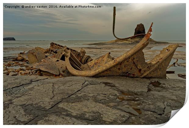 WRECKED UP Print by andrew saxton