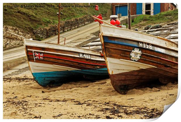 NUMBERED BOATS Print by andrew saxton