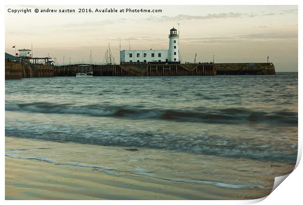 HARBOUR LIGHTHOUSE Print by andrew saxton