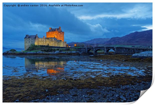 EILEAN LIGHTING UP Print by andrew saxton