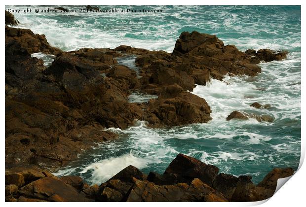 BROWN ROCKS Print by andrew saxton