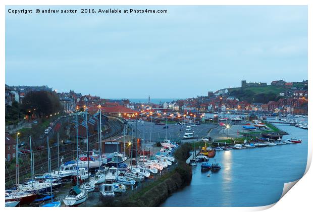 WHITBY BY LIGHT Print by andrew saxton