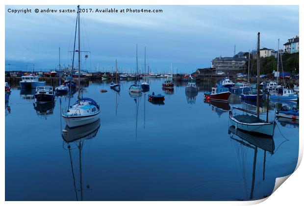 STILL IN HARBOUR  Print by andrew saxton