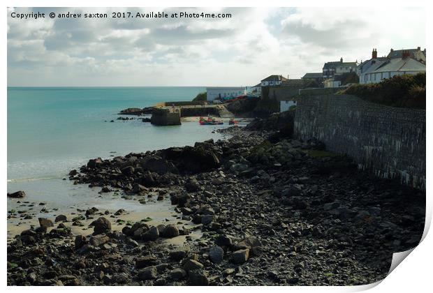 WALKING TO COVERACK Print by andrew saxton