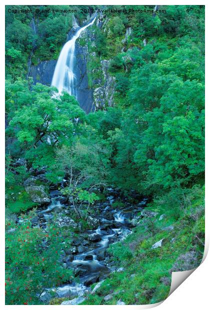 FALLING ABER. Print by andrew saxton