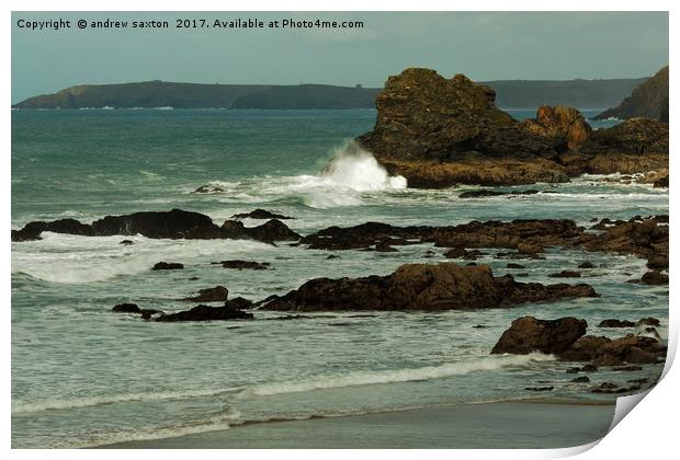 RUNNING UP ROCKS Print by andrew saxton