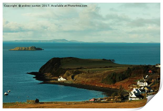 LOOKING AT STEIN BAY Print by andrew saxton