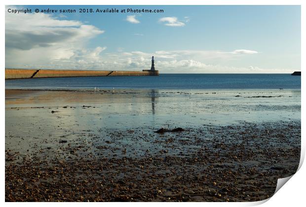 ROKER LIGHTHOUSE Print by andrew saxton