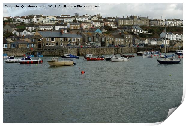 PORT OF BOATS Print by andrew saxton