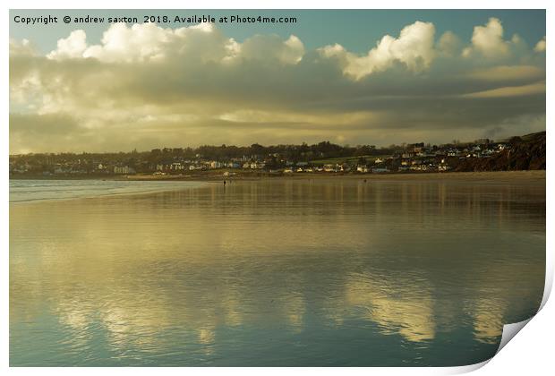 CLOUDY CRICCIETH Print by andrew saxton