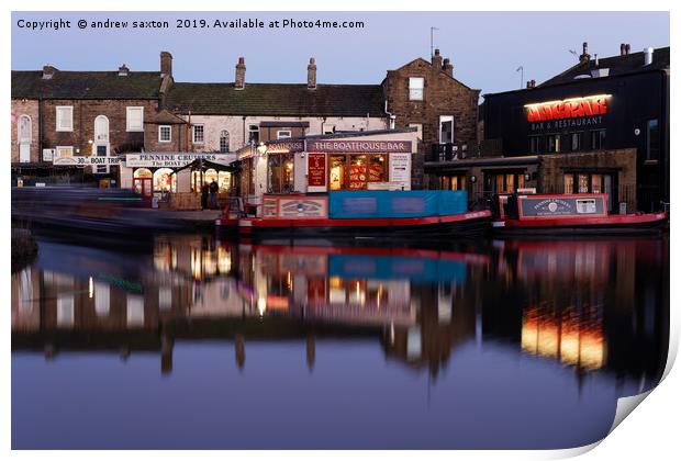 SHOPPING BARGES Print by andrew saxton
