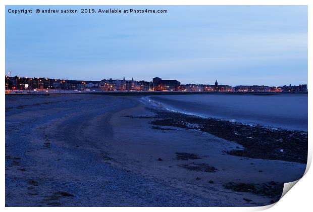 MORECAMBE IN LIGHT Print by andrew saxton