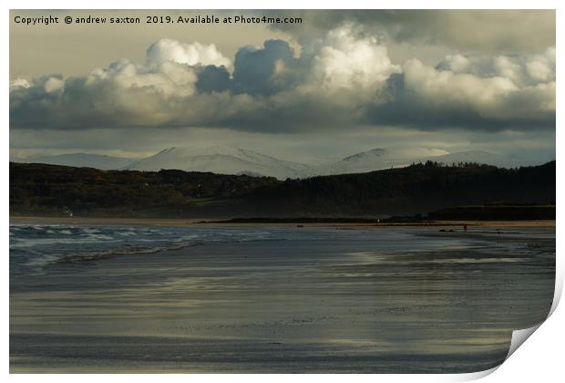 BEACH HILLS Print by andrew saxton