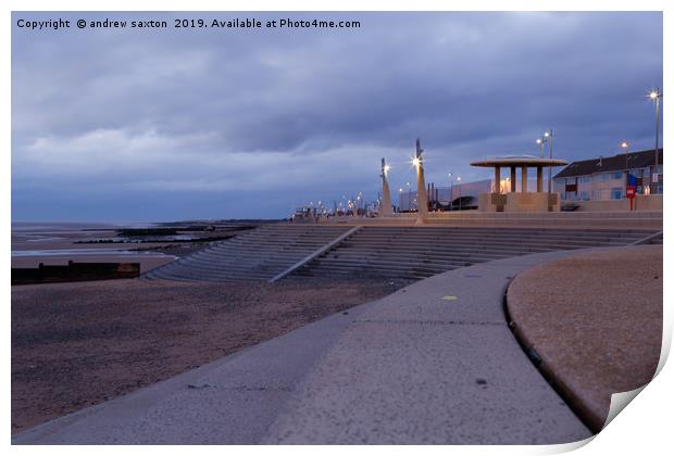 WALKING IN CLEVELEYS Print by andrew saxton