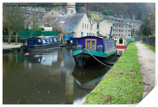 PATHSIDE MOORED Print by andrew saxton