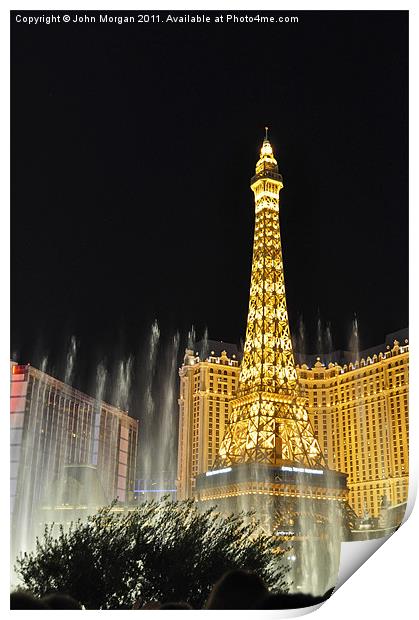 Hotel Paris, Vegas. Print by John Morgan